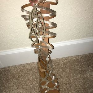 High knee sandals